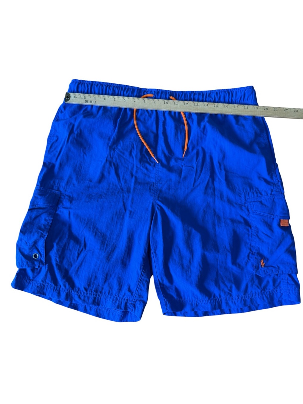 Polo Sport Ralph Lauren Swim Shorts Mens XL Blue Orange Pony Y2K - Picture 6 of 8